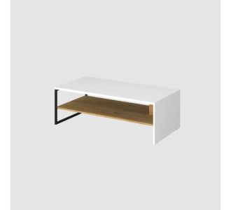 Τραπέζι Σαλονιού Santes Χρυσό Δρυς-Λευκό 120x60x40cm AlphaB2B |  Τραπεζάκια σαλονιού στο espiti