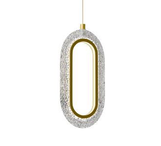 Φωτιστικό Κρεμαστό Led 12W 4000K Χρυσό 12x4x120cm AlphaB2B |  Οροφής στο espiti