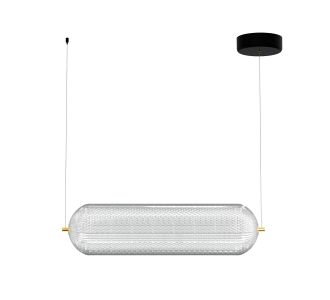 Φωτιστικό Κρεμαστό Ράγα Led 60W 4000K Χρυσό 60x15x120cm AlphaB2B |  Οροφής στο espiti