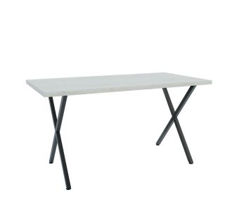 Τραπέζι Houston Λευκό-Μαύρο 160x80x77cm AlphaB2B |  Τραπέζια στο espiti