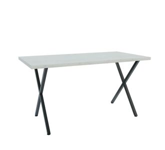 Τραπέζι Houston Λευκό-Μαύρο 160x80x77cm AlphaB2B |  Τραπέζια στο espiti