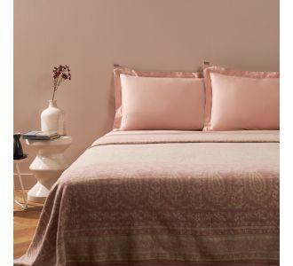 ΚΑΛΥΜΜΑ ΚΡΕΒΑΤΙΟΥ    CΟΜΟ 1 ΤΕΜ ΡΟΖ (41 ΒΕΙGΕ ) 260Χ260CΜ 100%CΟΤΤΟΝ   ΒΑSSΕΤΤΙ GRΑΝFΟULΑRD |  Κουβερλί στο espiti