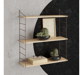 Ραφιέρα τοίχου Armoni Megapap χρώμα sapphire oak - καφέ μέταλλο 72x20x85εκ. |  Ραφιέρες τοίχου στο espiti