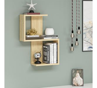 Ραφιέρα τοίχου Octa Megapap χρώμα sapphire oak 45x16,4x60εκ. |  Ραφιέρες τοίχου στο espiti