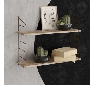 Ραφιέρα τοίχου Armoni Megapap χρώμα sacramento oak - καφέ μέταλλο 72x20x58εκ. |  Ραφιέρες τοίχου στο espiti