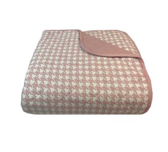 Κουβερλι Υπέρδιπλα 220x240 Pied De Poule Dusty Rose Astron Italy |  Κουβερλί Μονά στο espiti
