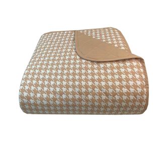 Κουβερλι Υπέρδιπλα 220x240 Pied De Poule Beige Astron Italy |  Κουβερλί Μονά στο espiti