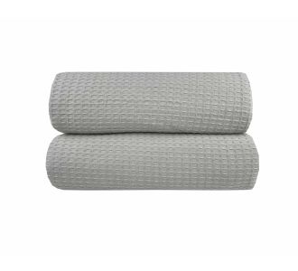 Κουβέρτα Πικέ Υπερ/πλη Waffle 230χ245 Light Grey Astron Italy |  Κουβέρτες Βαμβακερές Μονές στο espiti