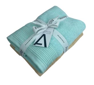 Πετσέτες Προσώπου Σετ 2 Τεμαχίων Aqua Yellow Astron Italy |  Σετ Πετσέτες στο espiti