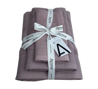 Πετσέτες σετ 3τμχ Dusty Rose Astron Italy |  Σετ Πετσέτες στο espiti