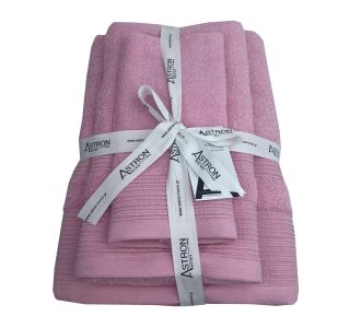 Πετσέτες σετ 3τμχ Pink Astron Italy |  Σετ Πετσέτες στο espiti