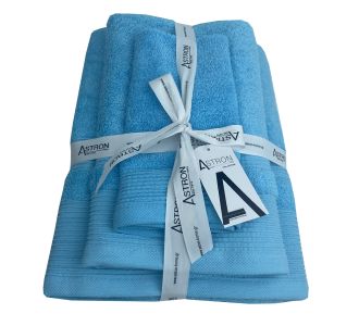 Πετσέτες σετ 3τμχ Turquoise Astron Italy |  Σετ Πετσέτες στο espiti