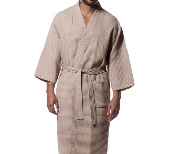 Μπουρνούζι Πικέ Ξενοδοχείου Beige - Large Astron Italy |  Μπάνιο στο espiti