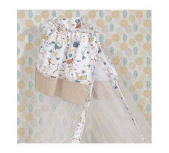 Κουνουπιέρα 180x500 cm Design 940 Μπεζ - Εμπριμέ |  Βρεφικές Πάντες στο espiti