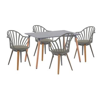 ΣΕΤ ΤΡΑΠΕΖΑΡΙΑΣ 5ΤΜΧ ANAIS HM21176 MDF TOP ΣΕ ΓΚΡΙ--P.P. & PU ΣΕ ΓΚΡΙ |  Σετ τραπεζαρίες στο espiti