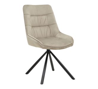 Καρέκλα Wori pakoworld μπεζ βελούδο-πόδι μαύρο μέταλλο 48x56x82εκ |  Καρέκλες στο espiti
