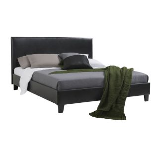 Κρεβάτι Nevil pakoworld 150x200 PU χρώμα μαύρο ματ |  Κρεβάτια στο espiti