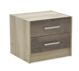 Κομοδίνο OLYMPUS pakoworld με 2 συρτάρια χρώμα castillo-toro 47,5x40,5x40,5εκ |  Κομοδίνα στο espiti