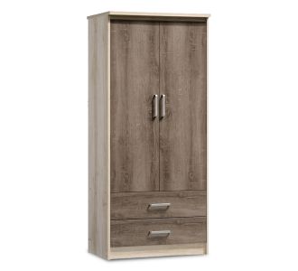 Ντουλάπα ρούχων δίφυλλη OLYMPUS pakoworld χρώμα castillo-toro 81x57x183εκ |  Ντουλάπες ρούχων στο espiti