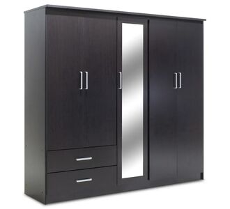 Ντουλάπα ρούχων πεντάφυλλη OLYMPUS pakoworld χρώμα wenge 198x57x183εκ |  Ντουλάπες ρούχων στο espiti