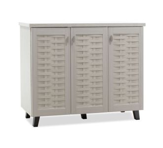 Παπουτσοθήκη-ντουλάπι MANTAM pakoworld 16 ζεύγων χρώμα λευκό-γκρι 115,5x40x92εκ |  Παπουτσοθήκες στο espiti