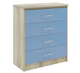 Συρταριέρα παιδική Looney pakoworld με 4 συρτάρια χρώμα castillo-μπλε 80x40x95εκ |  Παιδικά έπιπλα στο espiti