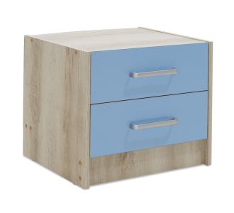 Κομοδίνο παιδικό Looney pakoworld με 2 συρτάρια χρώμα castillo-μπλε 47,5x40,5x40,5εκ |  Κομοδίνα στο espiti