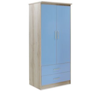 Ντουλάπα ρούχων παιδική δίφυλλη Looney pakoworld χρώμα castillo-μπλε 81x57x183εκ |  Ντουλάπες ρούχων στο espiti