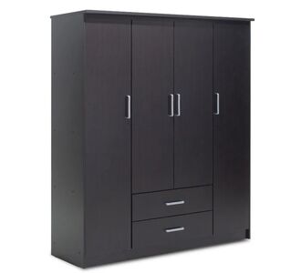 Ντουλάπα ρούχων τετράφυλλη OLYMPUS pakoworld χρώμα wenge 159x57x183εκ |  Ντουλάπες ρούχων στο espiti