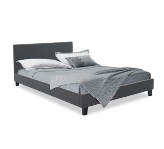 Κρεβάτι Nevil pakoworld 150x200 με ύφασμα χρώμα ανθρακί |  Κρεβάτια στο espiti