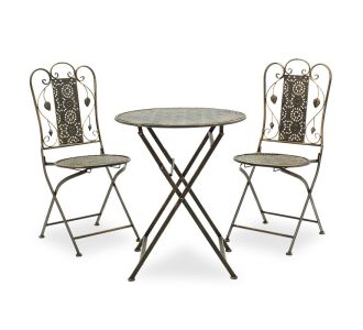 Τραπεζαρία Drill pakoworld σετ 3τεμ μέταλλο χρώμα χαλκού antique |  Σετ τραπεζαρία κήπου στο espiti