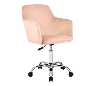 Καρέκλα γραφείου εργασίας Xever pakoworld βελούδο ροζ |  Καρέκλες γραφείου στο espiti