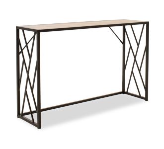 Κονσόλα Ivy pakoworld χρώμα καρυδί-μαύρο 120x35x75εκ |  Συρταριέρες -Κονσόλες στο espiti