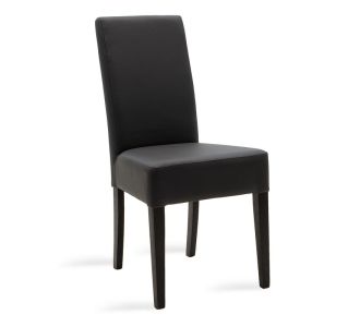 Καρέκλα Ditta pakoworld PU ανθρακί-πόδι μασίφ ξύλο wenge |  Καρέκλες στο espiti