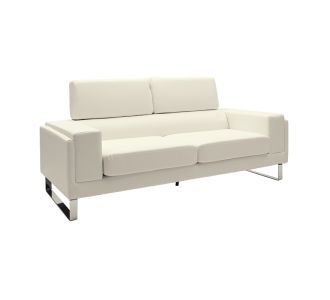 Καναπές Shea pakoworld 3θέσιος PU ivory-inox 198x80x87εκ |  Καναπέδες στο espiti