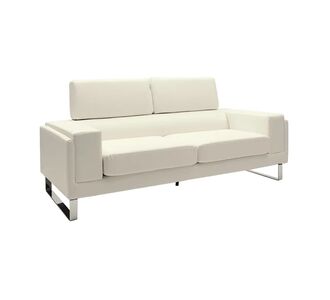 Καναπές Shea pakoworld 3θέσιος PU ivory-inox 198x80x87εκ |  Καναπέδες γραφείου στο espiti