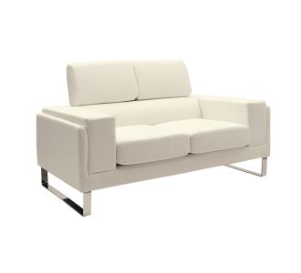 Καναπές Shea pakoworld 2θέσιος PU ivory-inox 158x80x87εκ |  Καναπέδες στο espiti