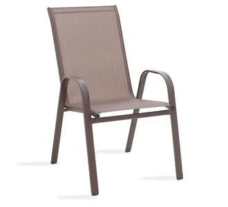 Πολυθρόνα Calan pakoworld μέταλλο σκούρo καφέ-textilene καφέ 55x75x90εκ |  Πολυθρόνες κήπου στο espiti