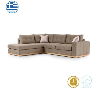 Γωνιακός καναπές δεξιά γωνία Boston pakoworld ύφασμα mocha-cream 280x225x90εκ |  Κατόπιν Παραγγελίας στο espiti
