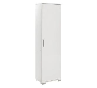 Ντουλάπι-στήλη Chad1 pakoworld λευκό gloss 45x32x169εκ |  Βιτρίνες - Έπιπλα εισόδου στο espiti
