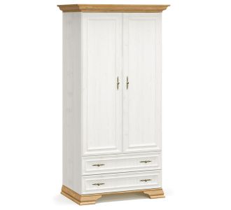 Ντουλάπα Jaden pakoworld δίφυλλη golden oak-λευκό antique 101x62x197,5εκ |  Ντουλάπες ρούχων στο espiti