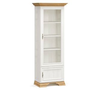 Βιτρίνα Jaden pakoworld golden oak-λευκό antique 70,5x43x197,5εκ |  Βιτρίνες - Έπιπλα εισόδου στο espiti