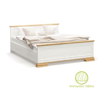 Κρεβάτι Jaden pakoworld golden oak-λευκό antique 160x200εκ |  Κρεβάτια στο espiti