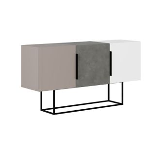 Μπουφές Estella pakoworld γκρι antique-μόκα-λευκό 150x42x79.5εκ |  Μπουφέδες στο espiti