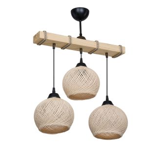 Φωτιστικό οροφής τρίφωτο Fiona pakoworld Ε27 κρεμ-φυσικό 50x20x63εκ |  Φωτιστικά  στο espiti