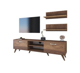 Σύνθετο σαλονιού Jasmine pakoworld καρυδί 180x35x48.5εκ |  Συνθέσεις σαλονιού στο espiti
