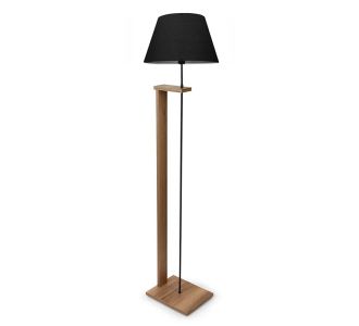 Φωτιστικό δαπέδου Lumino pakoworld Ε27 μαύρο-καρυδί Φ38x150εκ |  Δαπέδου στο espiti