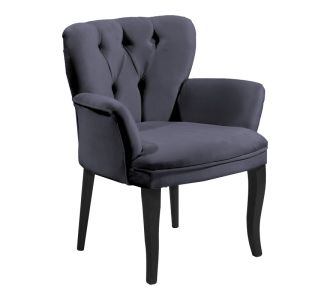 Πολυθρόνα Samara pakoworld βελούδο ανθρακί με μαύρα πόδια 54x71x79εκ |  Πολυθρόνες σαλονιού στο espiti