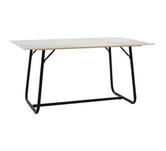 Τραπέζι Revello pakoworld sintered stone λευκό μαρμάρου-μαύρο 150x90x75εκ |  Τραπέζια στο espiti