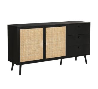 Μπουφές Oslo pakoworld μαύρο-φυσικό 150x39x79εκ |  Μπουφέδες στο espiti